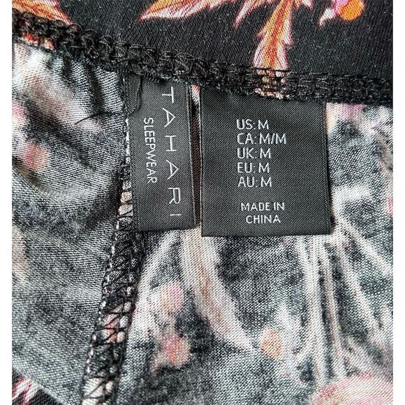 Tahari Women's Floral Wide-Leg Lounge Pants Multicolor Size M - Picture 3 of 7